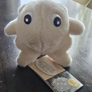 White Blood Cell Plush Toy - Cream Cuddly Microbe Plush